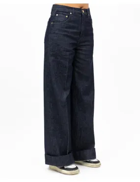 Briglia - Jeans Colorado a Palazzo Blu Scuro Donna
